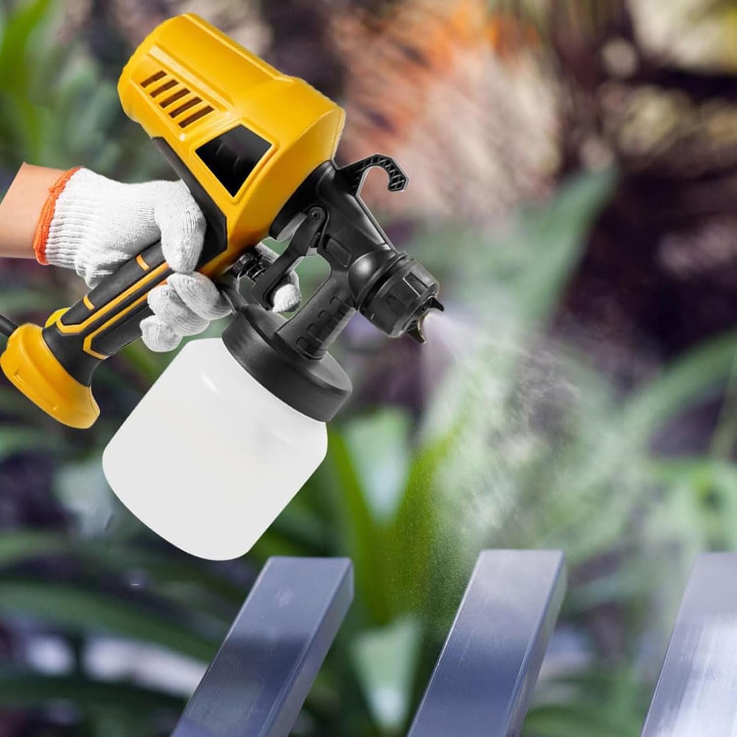 500W Dessert Chocolate Spray Gun, Electric Paint Sprayer Cake Decorating Kit with 3 Patterns, Multifunction Baking Sandblasting Machine for Cake, Chocolate Decoration (Orange)