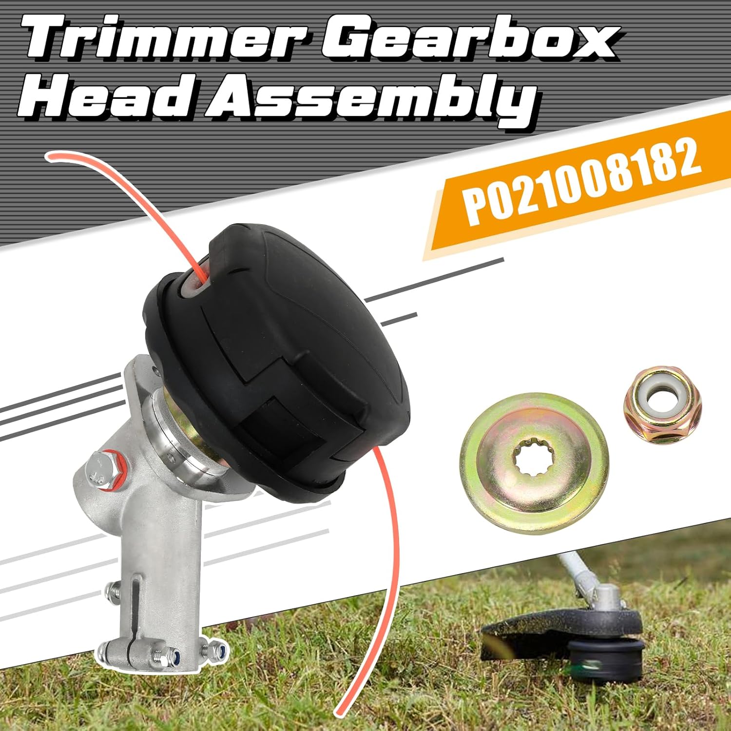 Trimmer Gear Head Gearbox Assembly Replacement for Echo SRM-225 SRM-225i SRM-2620 SRM-3020 SRM-210 SRM-3100 String Trimmer Brushcutter Weed Eater Brush Cutter Replace P021008182 99944200907