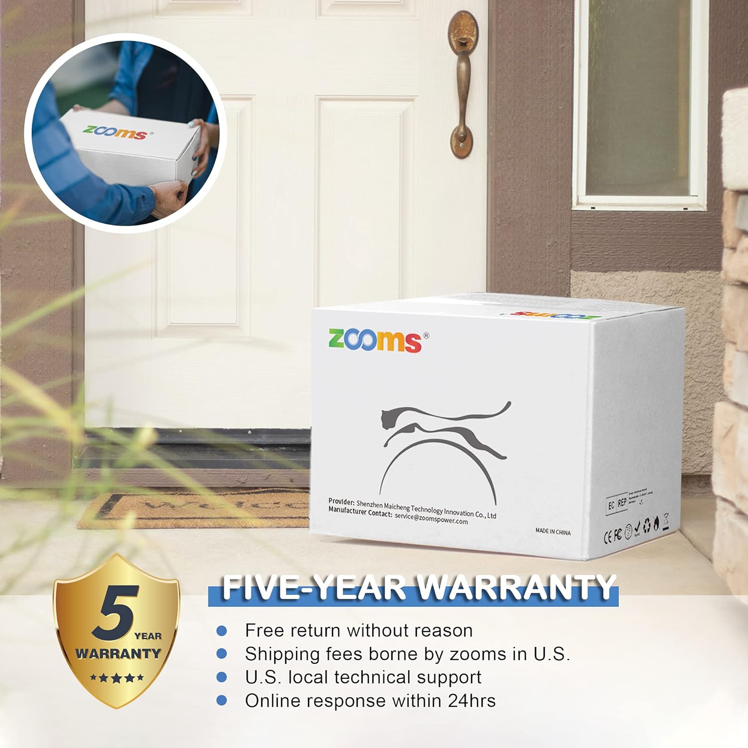 Zooms 12V 100Ah LiFePO4 Deep Cycle Battery, Rechargeable Lithium Iron Phosphate Battery, Built-in 100A BMS, 4000 Cycles Battery for RV, Camping, Solar Home, Boat, etc.… : Patio, Lawn & Garden