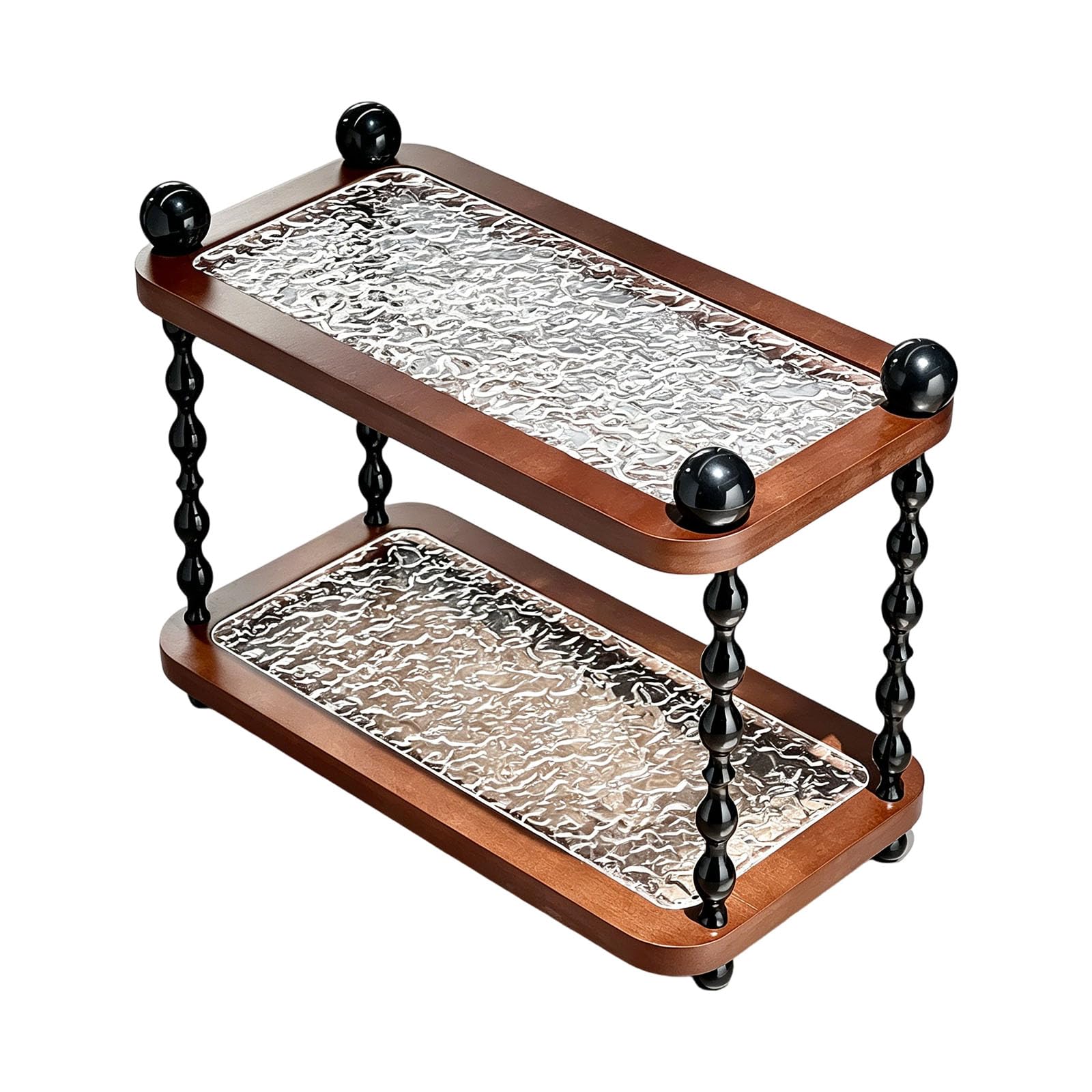 Limtula Tabletop Display Shelf, Double Layer Counter Organizer for Vanity, Bathroom and Dresser Storage, 13.4 X 6.7 X 10.2 in Makeup Shelf Sink Counter Rack Tabletop Stand Home