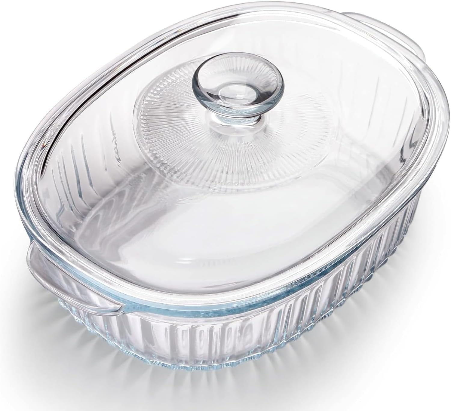 – Glass Casserole Baking Dish, Set of Casseroles With Glass Lids, 2.8L Oval Glass Casserole Dish, Borosilicate Glass, Large Oval Casserole Dish for Oven, Casserole Dish with Lid