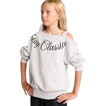 DeFacto Asimetrik Omzu A k Bask l  Sweatshirt K z  ocuk