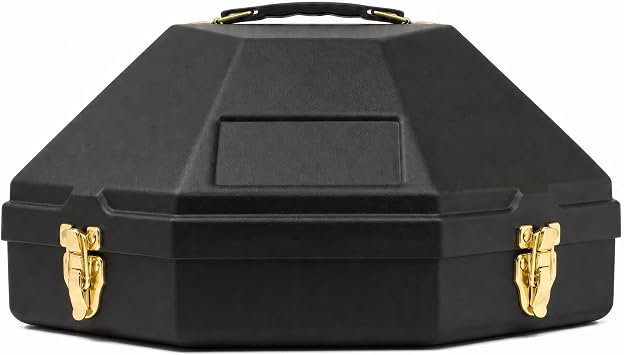 M&F Western Products Hard Shell Cowboy Hat Can Carrier, Black | Fits 4 in Brim Up to Size 7-5/8, Dual Flip Latch Closure, Carry Handle, Lightweight Molded Plastic, Rain and Dust Cover