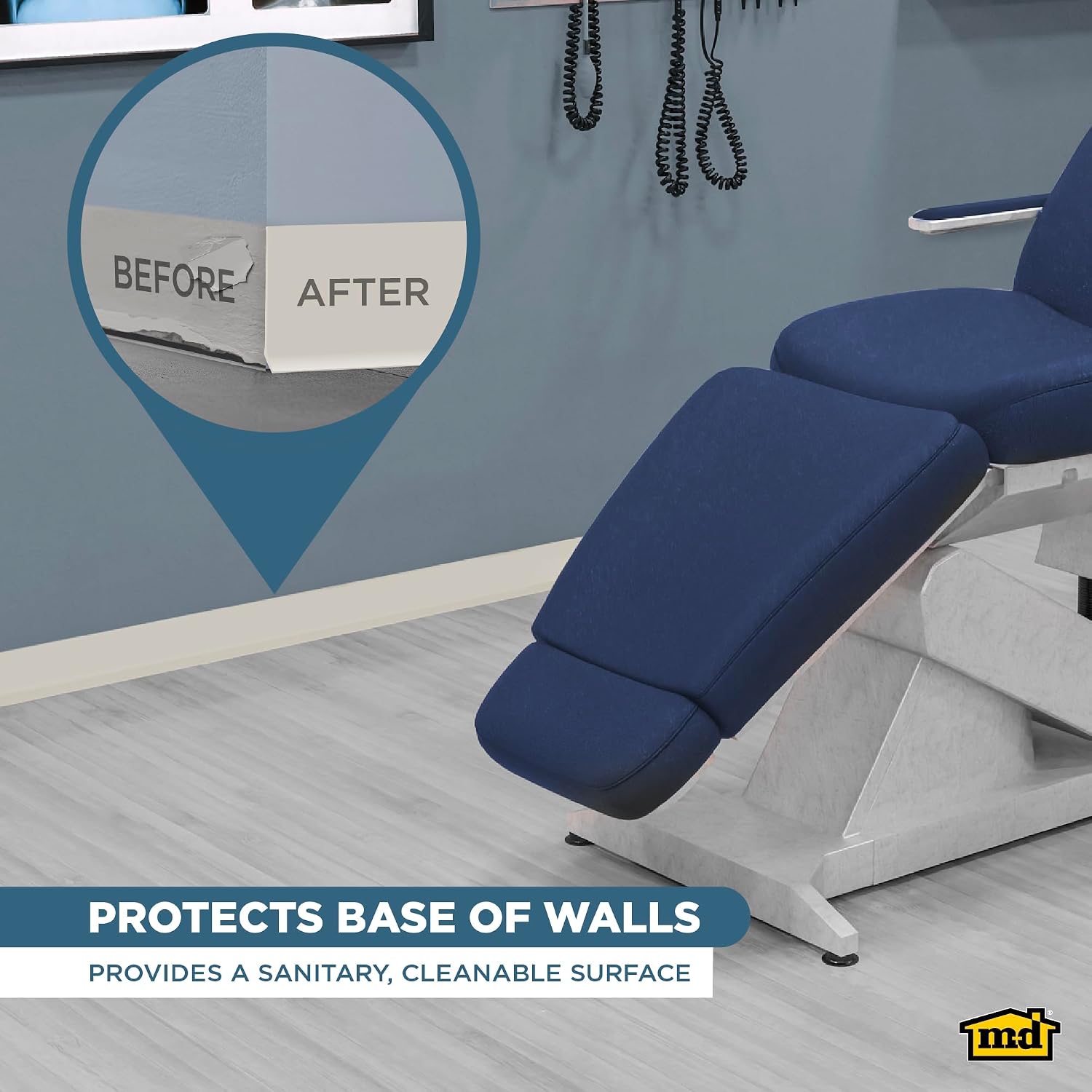 M-D Building Products 93229 4 in. x 20 ft. Almond Self-Stick Vinyl Wall Base