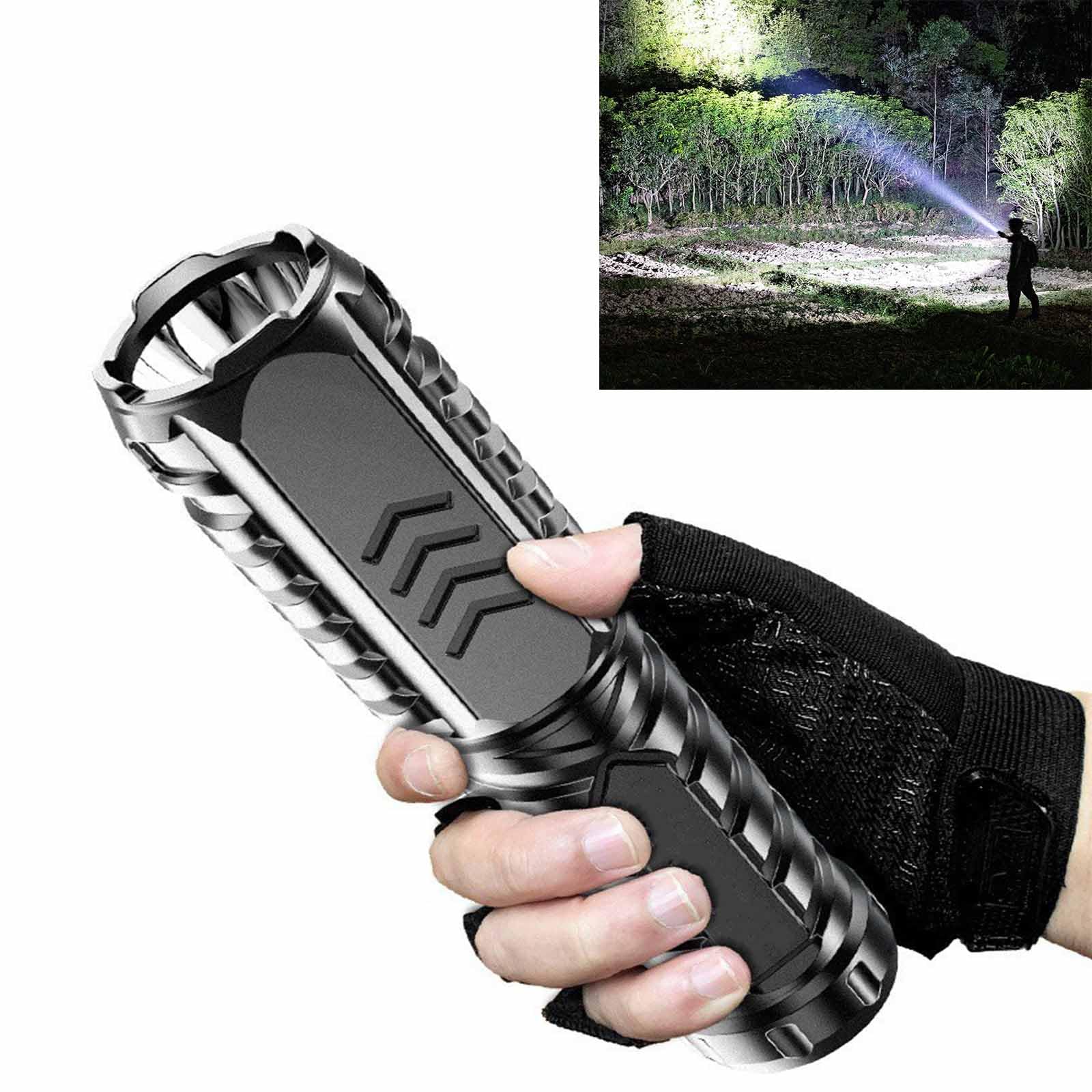 High Tech Flashlight - Tactical Flashlights High Lumens, Handheld Tactical Flashlights, Waterproof Bright Flashlights, Multifunctional Rechargeable Flashlight, High Powered Flash Light