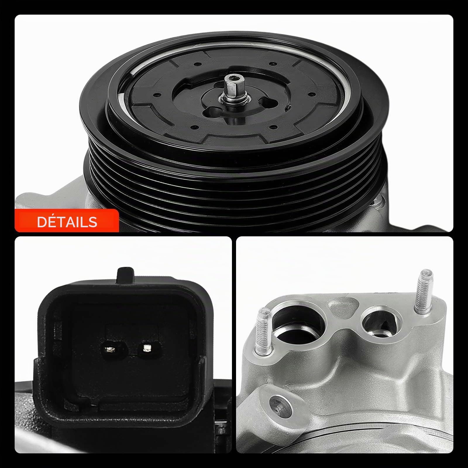 Frankberg Compresseur Climatisation avec attelage Compatible avec Berlingo EC ER Rifter 3008 SUV M4 MC MJ MR Zafira Life Bus K0 Spacetourer Bus V Remplacer# ACP543000S, y compris huile prép | Compatible avec: Cabine K0 de la plateforme Vivaro C, Bus Zafir