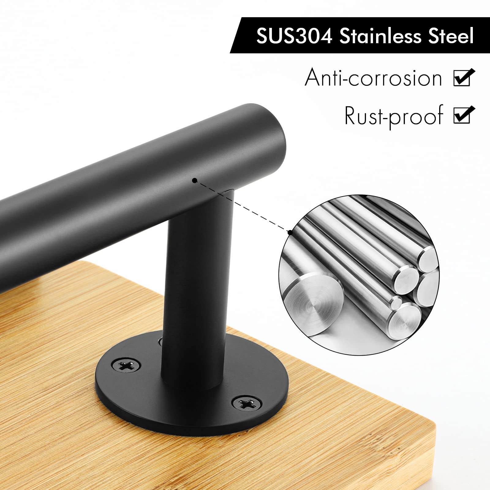 KES Toilet Paper Holder with Bamboo Shelf, Bathroom Toilet Paper Holder — Amazon image 5