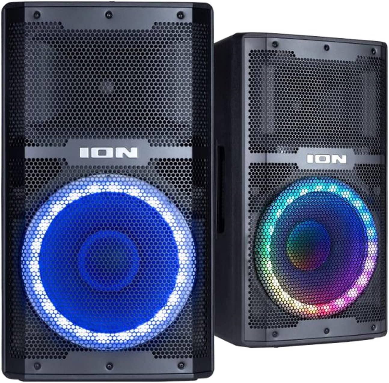 Two ION Audio Total PA Titan speakers side-by-side
