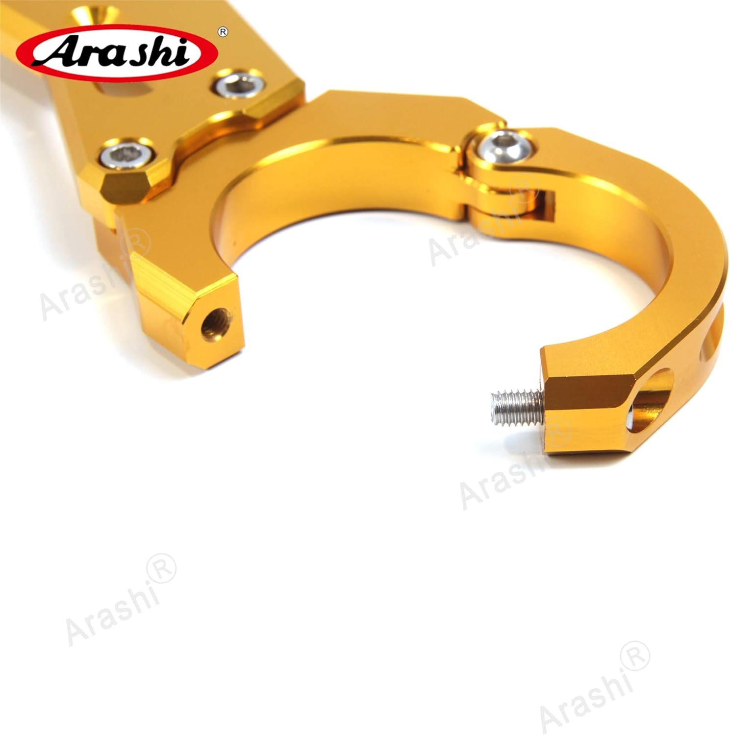Arashi Front Fork Brace Clamp Bracket for Kawasaki Z900 2017-2020, Motorcycle Accessories Parts Gold