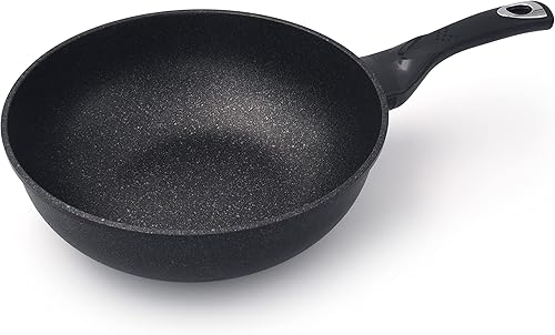 Ace Cook Sartén de mármol Wok de 10 pulgadas con cuerpo de aluminio duradero antiadherente apto para lavavajillas sin químicos sartén de cocina