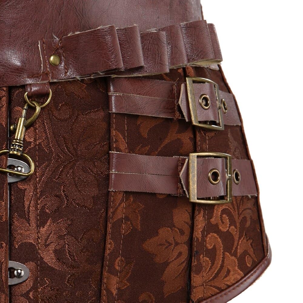 Hengzhifeng Steampunk Jacquard Women Pirate Corset Bustier