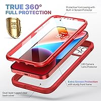 Vista 504 de Diaclara - Funda diseñada para iPhone 15 Plus de 6.7 pulgadas, transparente, cuerpo completo, con protector de pantalla, resistente de protección