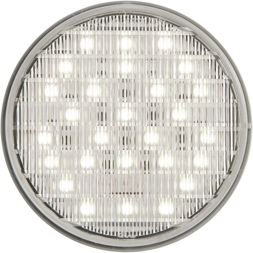 Optronics BUL23C24BP 4" Round Sealed Clear DOT LED Backup Light, White