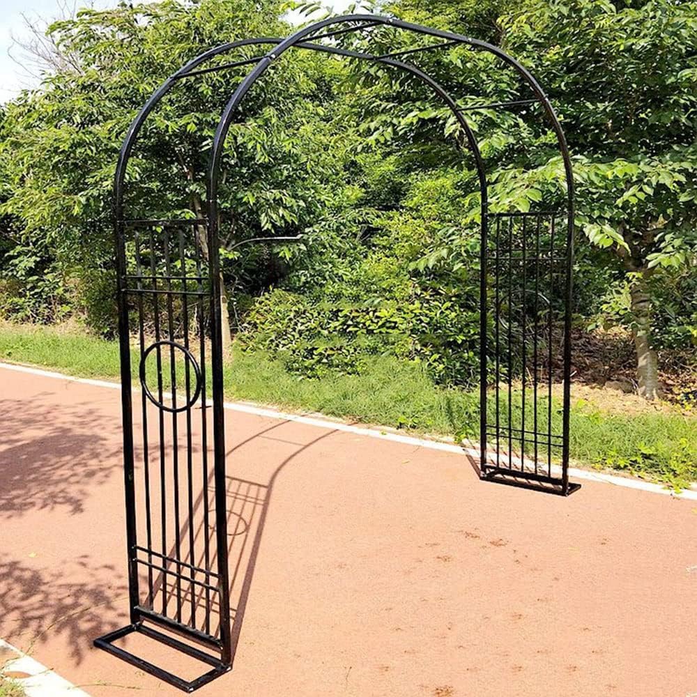 Arche de jardin en métal H7.5Ft pour créer une allée de roses ombragée