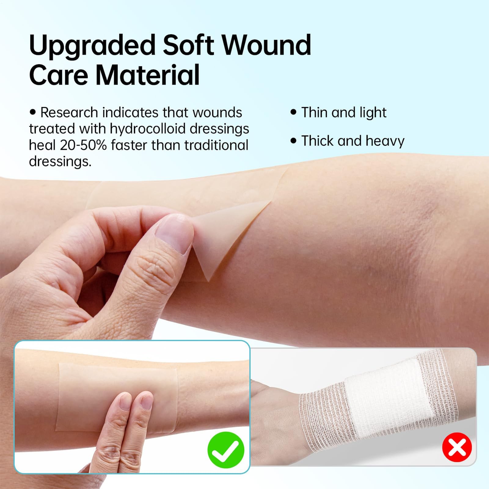 Cerotto Idrocolloide Cerotto Traspirante Flessibile Delicato Sensibile per | Medicazione Idrocolloide Cura Incisioni Pelle Sensibile Brufoli Viso Dita Tallone Piede Nuoto U