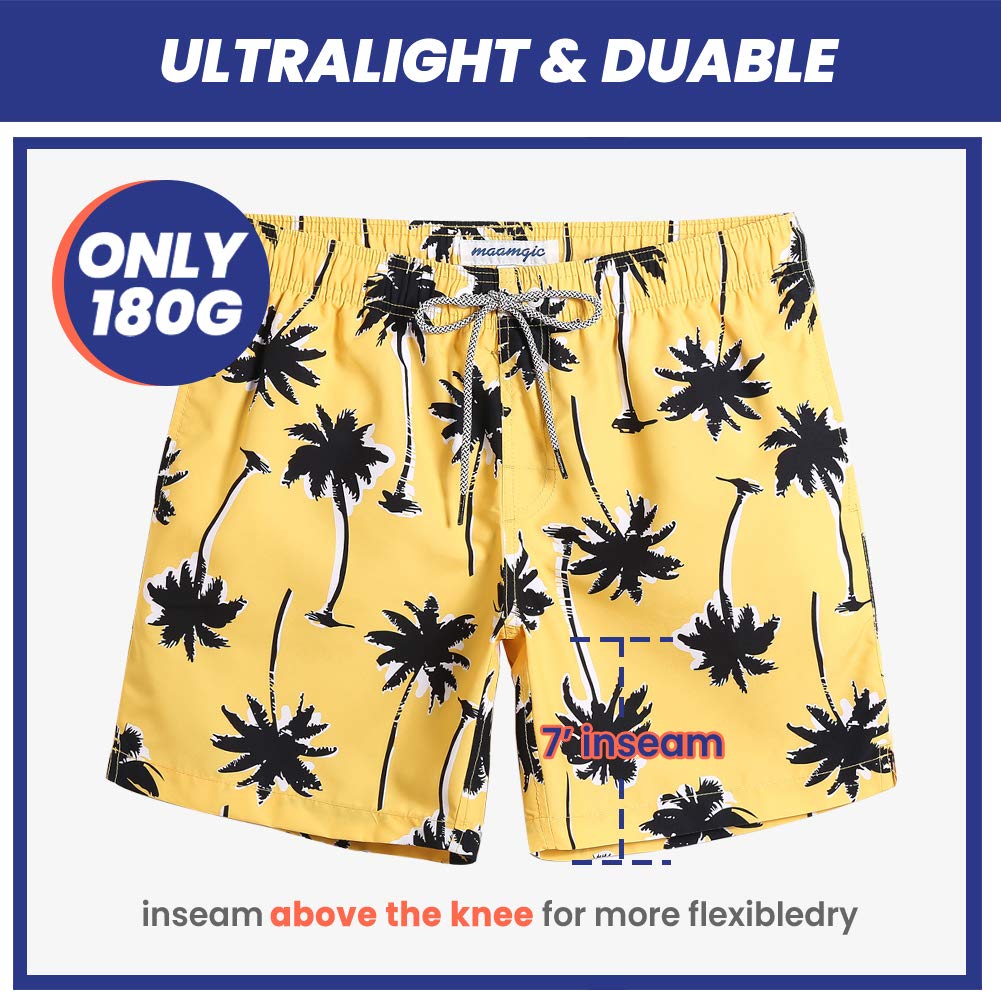 MaaMgic Pantaloncini da Bagno da Uomo Asciugatura Veloce Costume da Bagno per Surf sulla Spiaggia Multi-funzioni Allenamento casa con Fodera in Mesh con Fodera in Mesh
