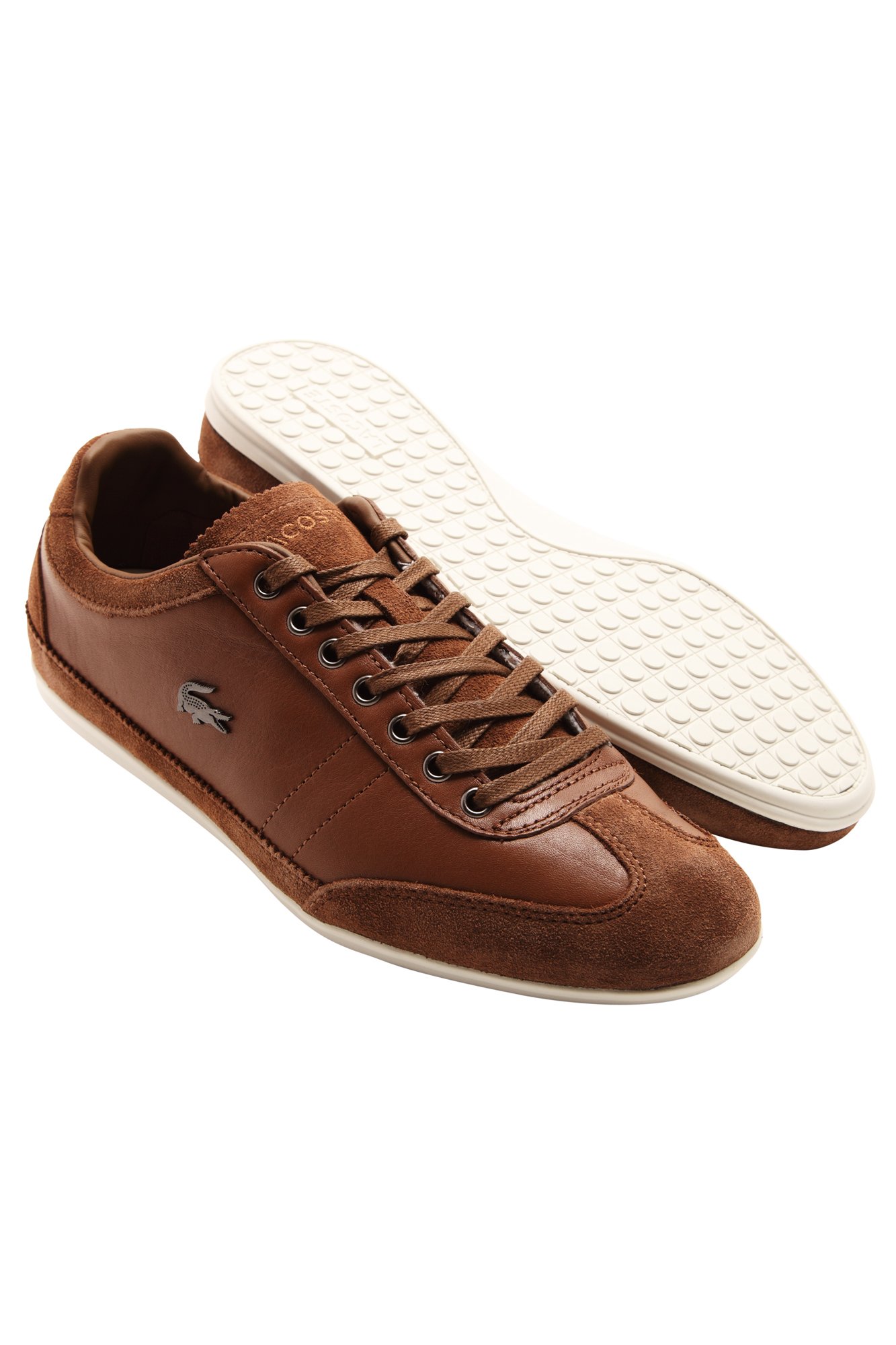 Lacoste Men's Misano 15 SRM LTH/SDE Tan 