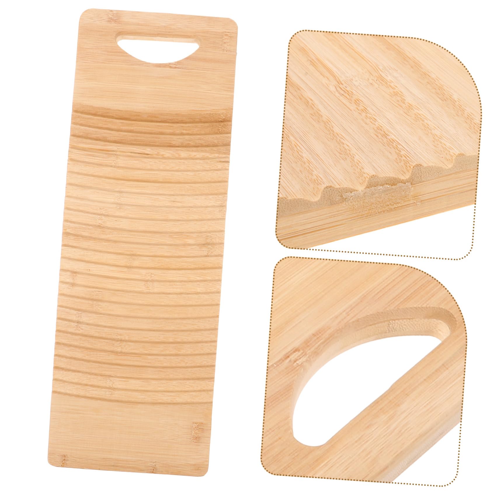 Healeved ASSE da Lavare in bambù per Casa, Superficie Ondulata Antiscivolo, Delicata sui Vestiti, per Calze e Abiti da Ragazzo Ragazza, 50x18