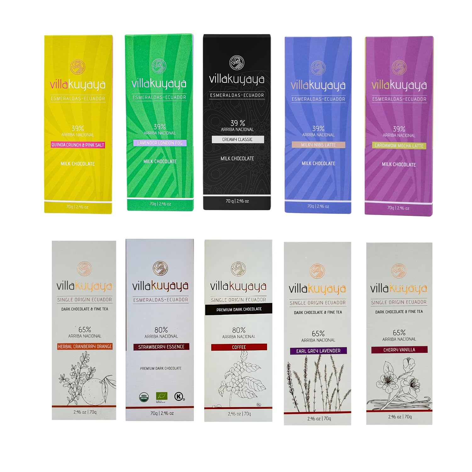 Villakuyaya Assorted Premium Dark and White Chocolate Inclusion 10-Pack