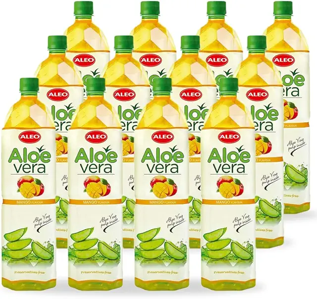 ALEO 1.5L Premium Mango Aloe Vera Drink - Natural, Award-Winning Taste