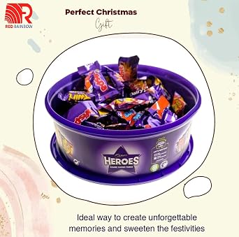 Heroes Chocolate Tub pack of 2 x 475g Family Sharing Selection Includes Various Selection of Chocolate Wrapped Mini Chocolate Bars Perfect for Gifting, Parties & Celebrations By Red Rainbow