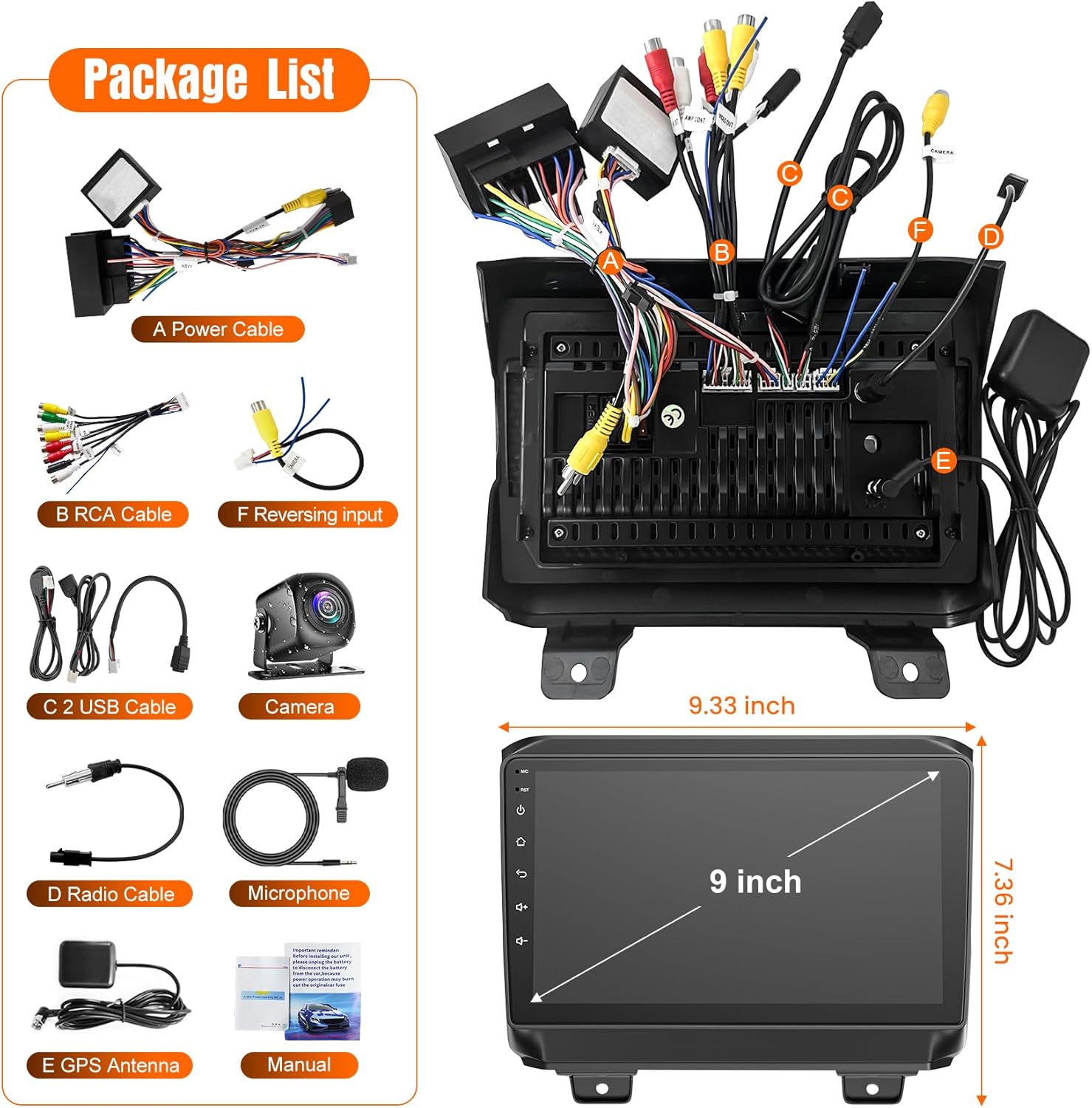 Car Radio for Jeep Wrangler JL 2018-2021 & Gladiator JT 2020-2021, 6+128GB Android 15 Car Stereo Support Wireless Carplay & Android Auto Bluetooth Voice Control/DSP/EQ/FM WiFi Backup Camera