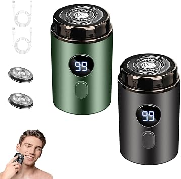 Pocket Shaver USB Mini Shavers for Men, Portable Electric Foil Shaver Men, Mini Razor Rechargeable Waterproof Trimmer for Face Hair for Travel, Home, Business Use Mix
