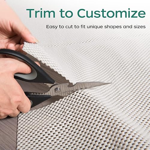 Miniatura 5 de BAGAIL BASICS Almohadilla antideslizante para alfombra de 2 x 4 pies, almohadillas extra gruesas para alfombras de área y suelos de madera dura,