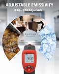 Wintact Infrared Thermometer Gun, Digital Laser Surface Thermometer, Heat Temperature Gun for Kitchen Cooking Food Meat, Pizza Oven, Griddle Accessories, HVAC, Grill, Pool, Engine (WT300)