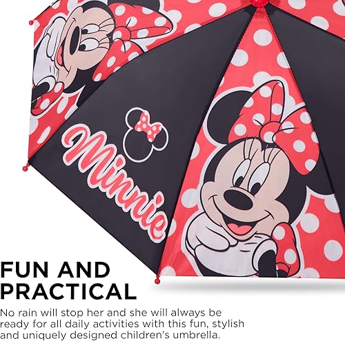 Miniatura 4 de Disney Paraguas y deslizador para niños, juego de ropa de lluvia de Minnie Mouse para niñas de 2 a 7 años