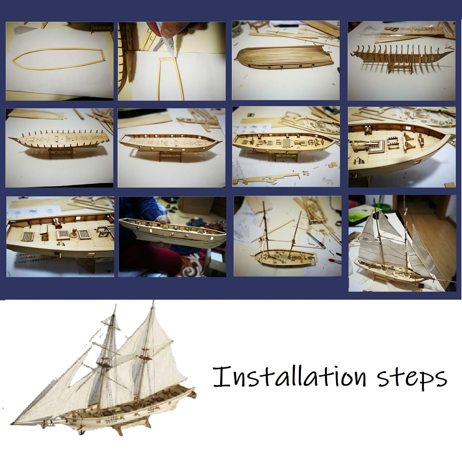 Kit Modello Di Barca, Kit di Costruzione di Barca a Vela In Tiglio In Scala 1/100 40 X 15 cm Modello di Costruzione di Nave a Vela, Kit Fai da Te per Costruire Nave per Artigianato Hobby Collezioni