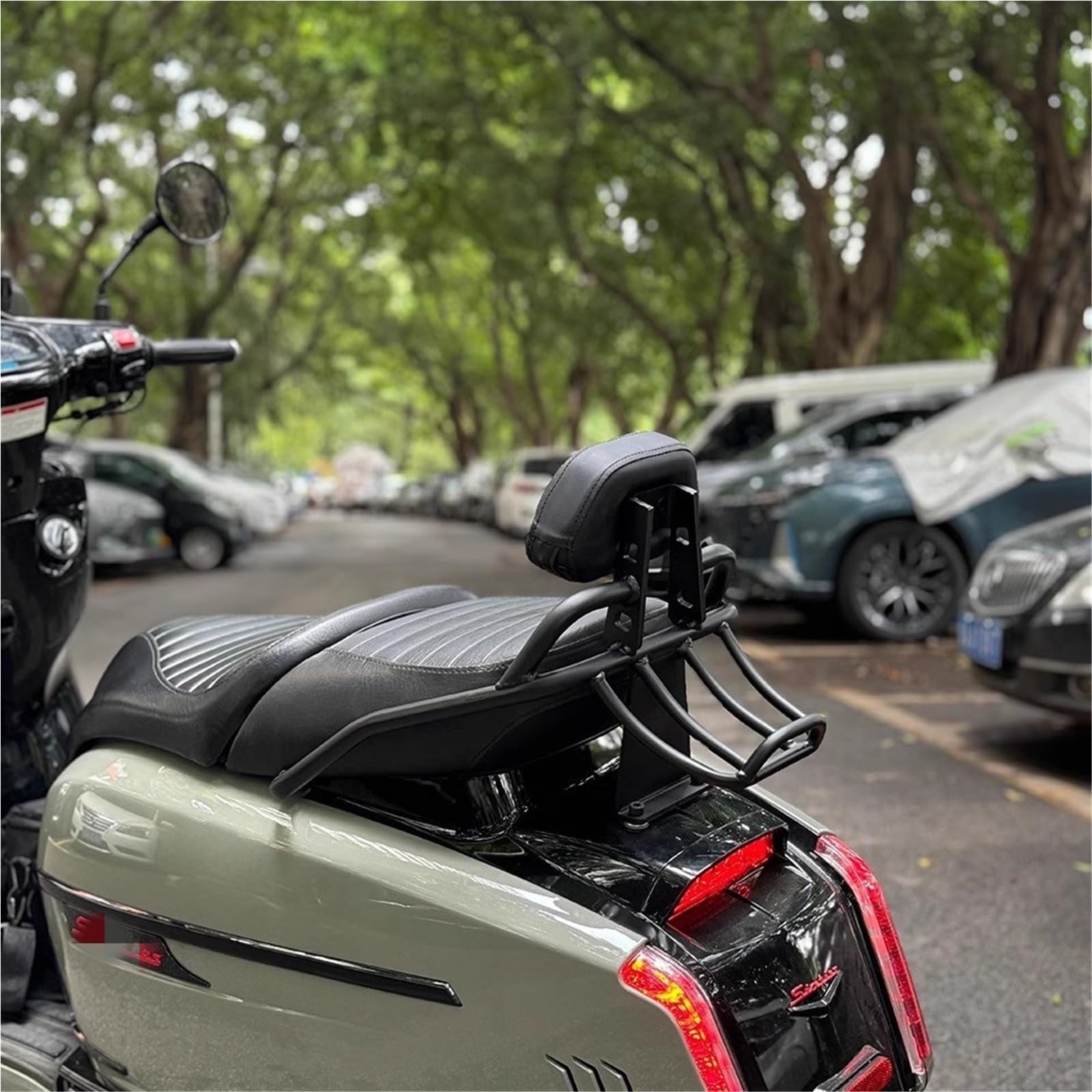 Poduszka Kufer Motocyklowy Pasuje do Longjia Victoria 300i/150si/250, tylne oparcie i modyfikacja talii, tylna poduszka, tylny wspornik półki