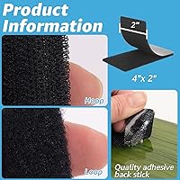 Vista 3 de Art3d 8 juegos de cinta adhesiva de gancho y bucle, tira adhesiva de doble cara de 4 x 2 pulgadas, resistente