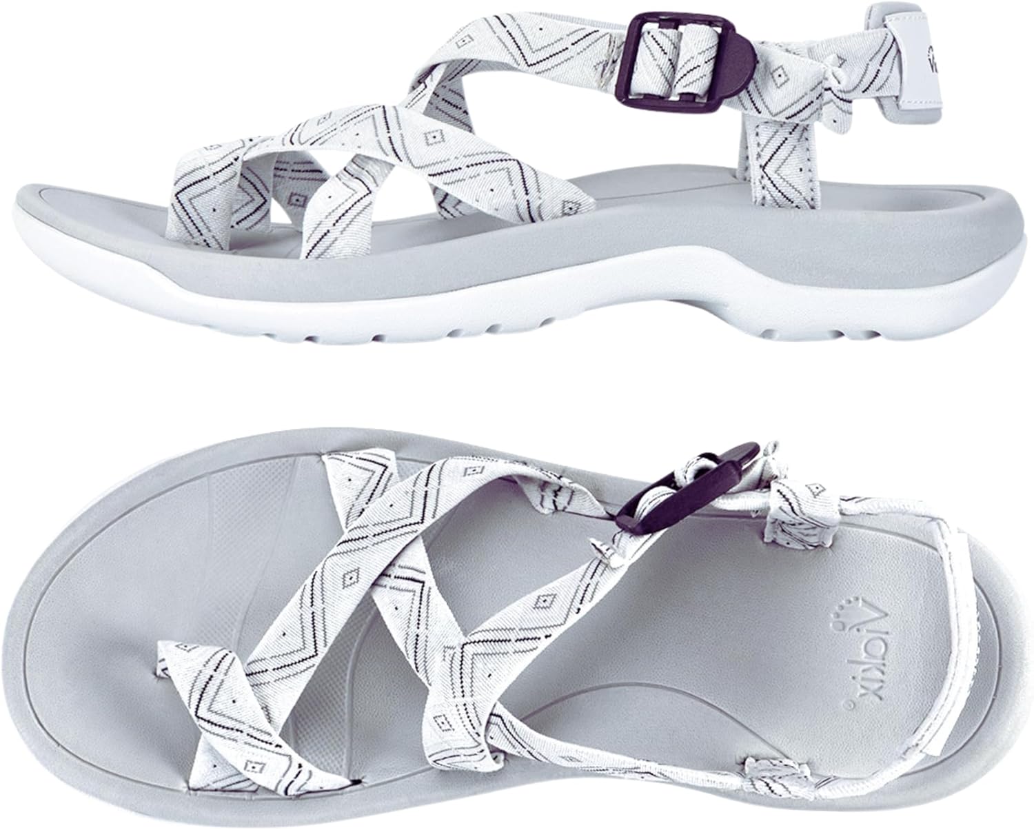 Viakix Womens Walking Sandals: Cute Stylish Comfy Athletic Sport Outdoor Hiking Sandal for Trekking Water Outdoor Beach With Arch Support for Womens Ladies