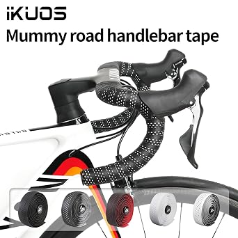 Bicycle Handlebar Tape, Multiple Colors Available: Black, Black-White, Black-Red, White-White, White-Black (White-Black)