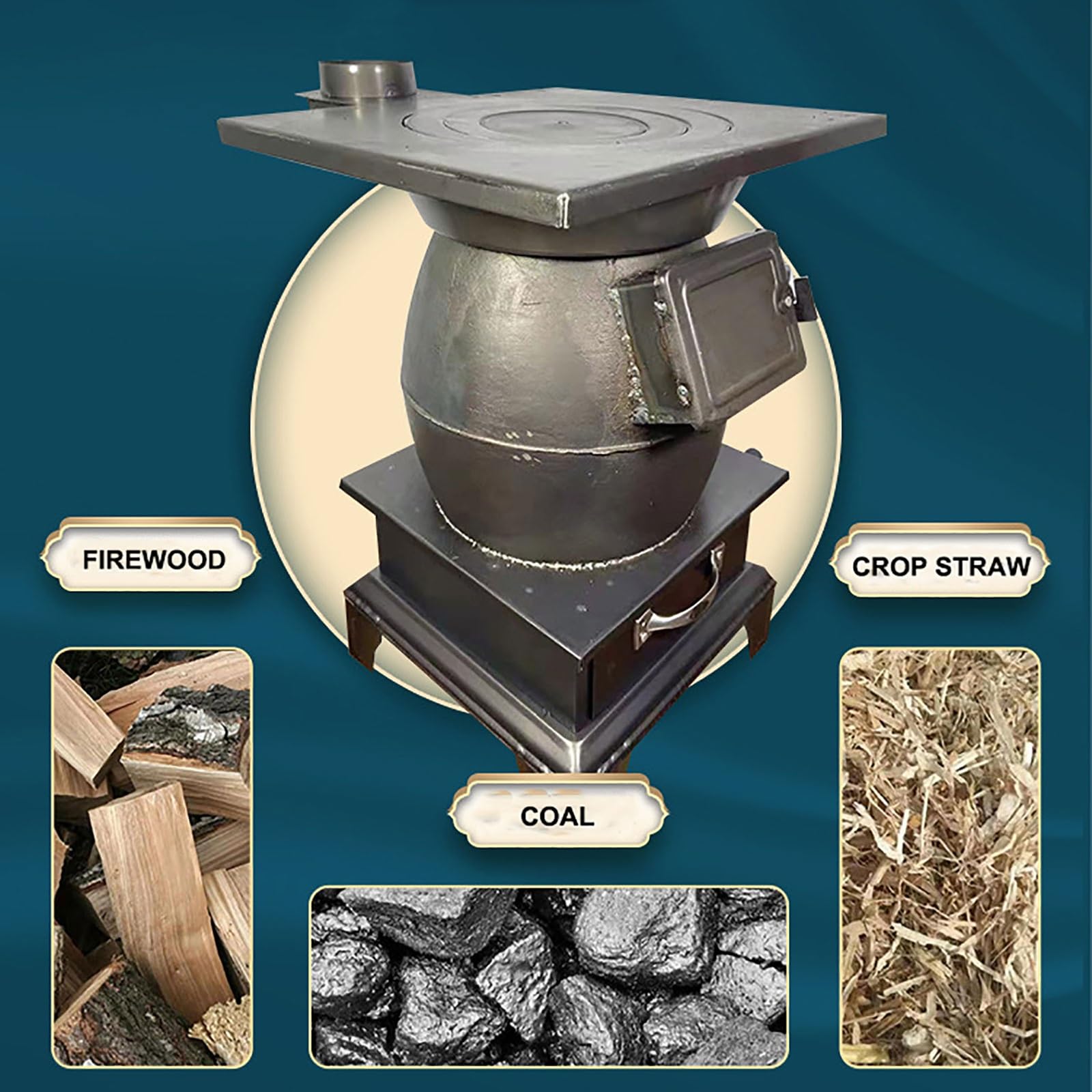 Estufa de leña de Hierro Fundido, Estufa de leña, Estufa de leña de Hierro Fundido, Estufas de pellets de Madera for calefacción del hogar, Estufa de leña for calefacción de Tiendas de campaña