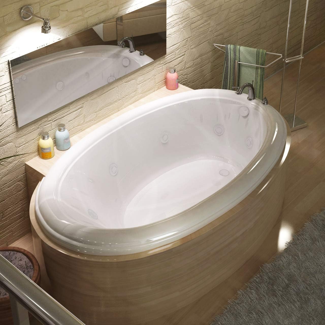 4478PCWL Petite 44 x 78 Oval Whirlpool Jetted Bathtub