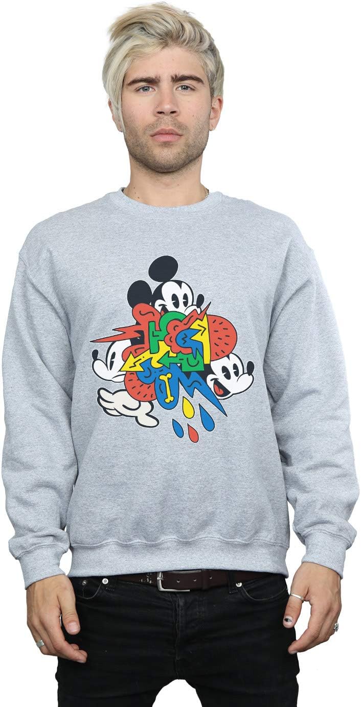 Disney Men's Mickey Mouse Vintage Arrows Sweatshirt Sport