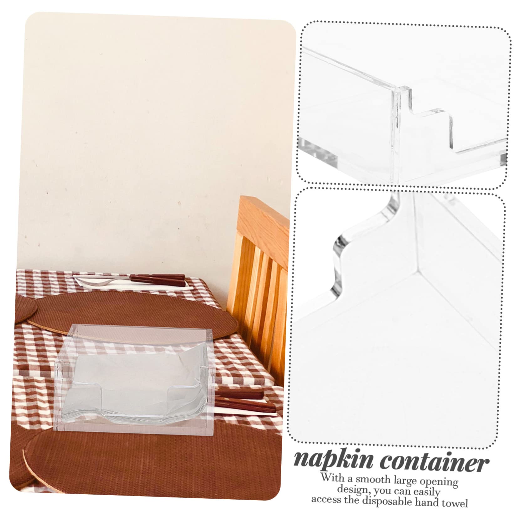 BEBEMOKO 3pcs Box Modern Napkin Holder for Kitchen Acrylic Square Tissue Box Desk Accessories Paper Napkin Dispenser