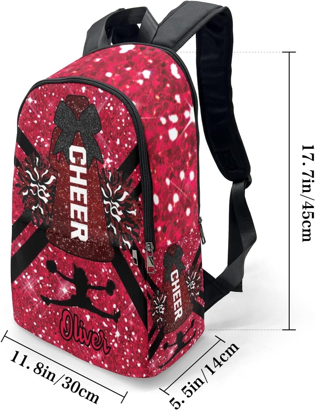Light Red Cheerleader Cheer Backpac Shoulder Casual Travel Daypack Computer Laptop Bag for Women Men Gift