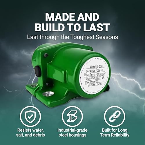 Miniatura 5 de Vibrador de CC para camión y remolque de carga pequeña MG-200 - 300 lbf de fuerza, motor de vibración lubricado de 4800 RPM para esparcidores de