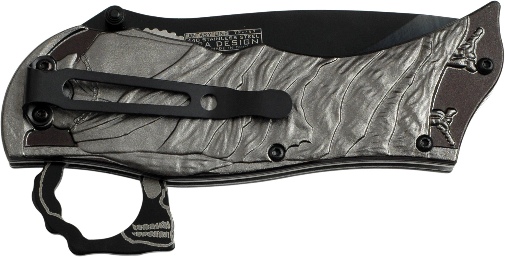 Tac Force Tf-787Gy Assisted Opening Folding Knife, 4.5-Inch Closed