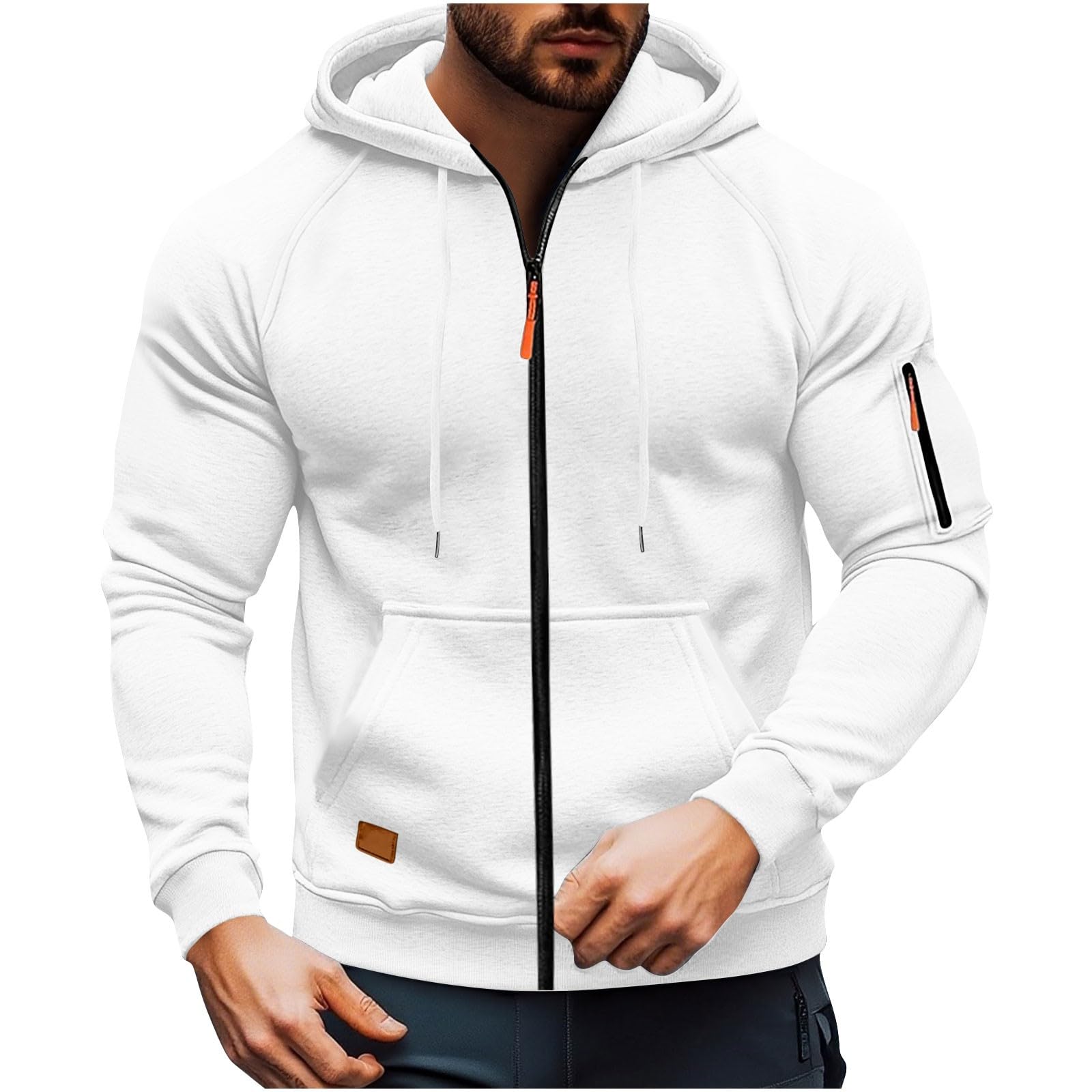 Tactical Hoodies For Men Fall 2025 Dashing Hooded Sweatshirt Casual Workout Athletic Outfits with Pockets Plus Size