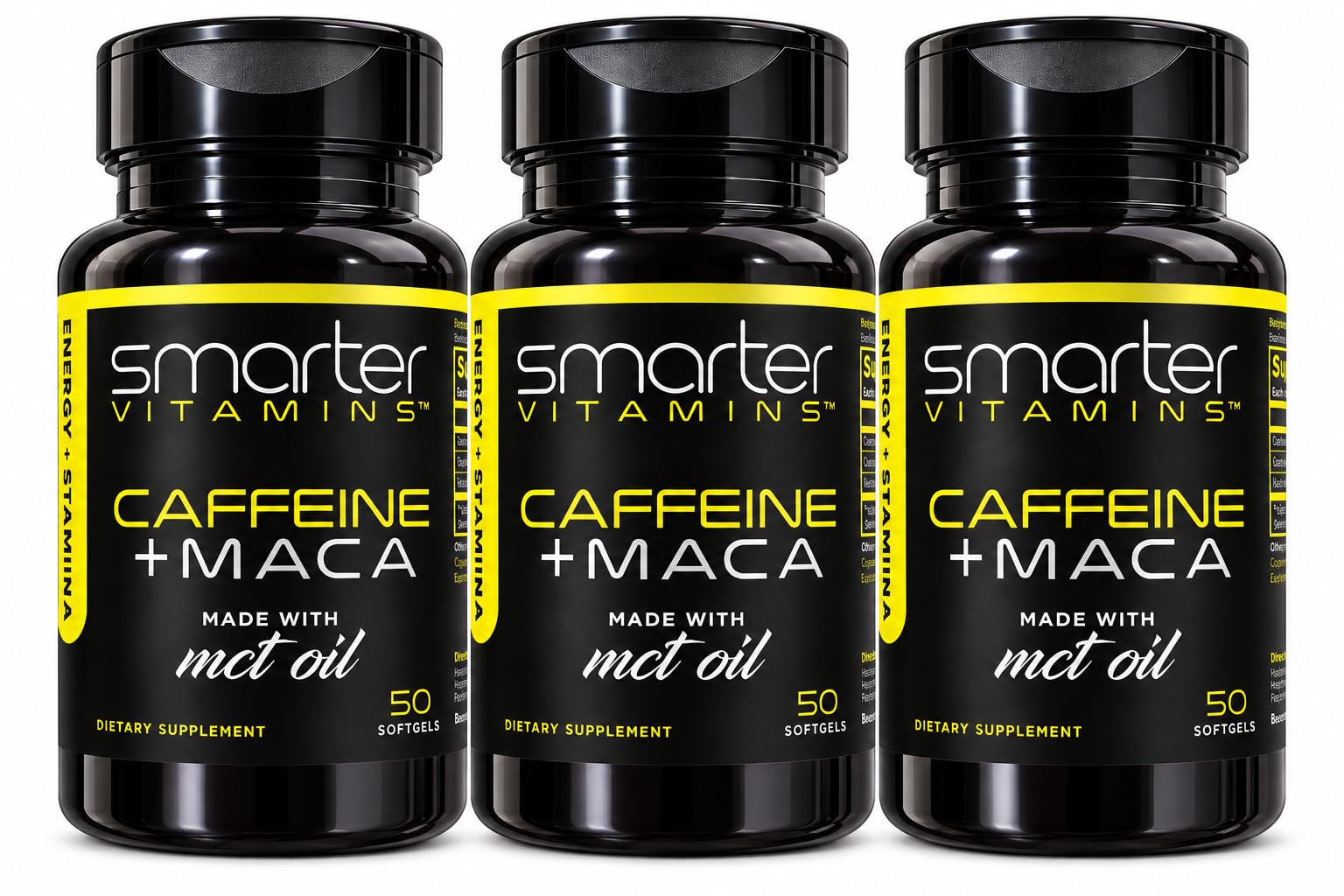 Caffeine Energy Pills 200mg with Maca Root & Coconut MCT Oil, 50 Softgels — Amazon image 9