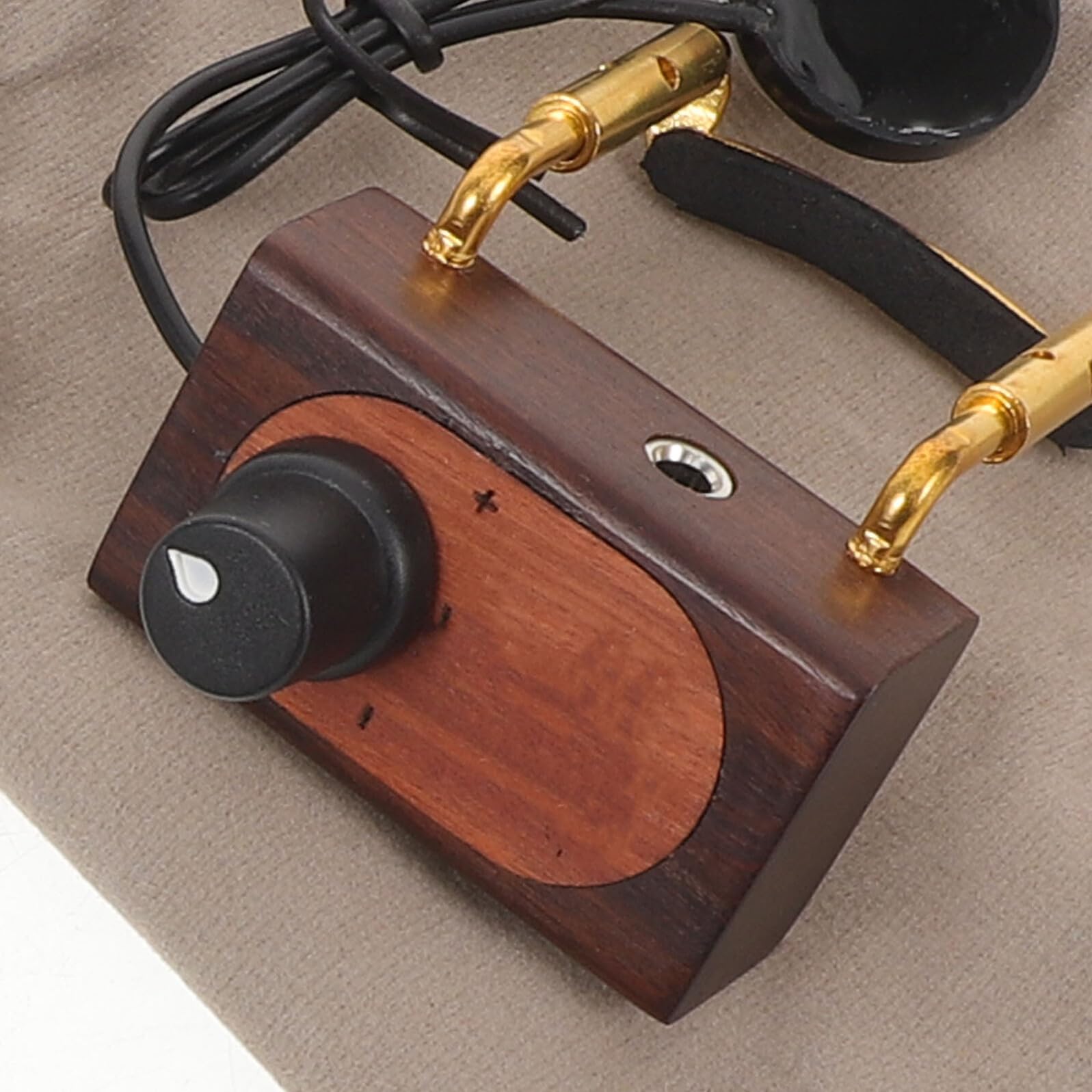 VOSAREA Geigenmikrofon Wandler mit Hoher Empfindlichkeit und Bohrlosem Holz Metall Design für Ukulele und Banjo bei Outdoor Konzerten und Musikunterricht