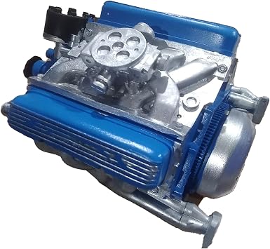 Mini V8 Engine - Miniature Engine Die-Cast Scale Model Exquisite Reproduction V8 Motor Metal Stationary Desk Living Office Home Decor Collecting Display for Men Adult Mechanic Lovers Car Motorcycle