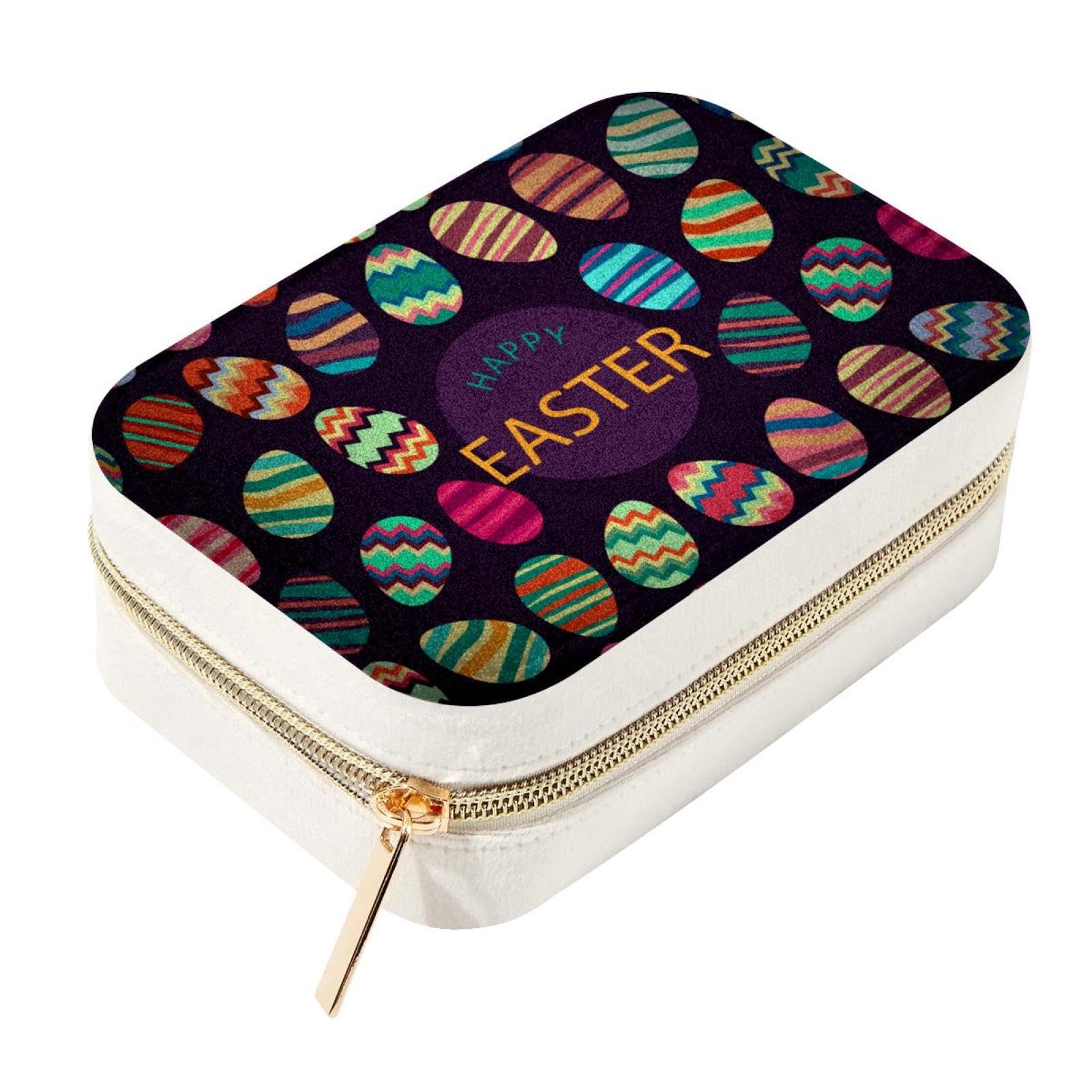Estuche organizador de joyas de terciopelo pequeño con soporte para pulseras