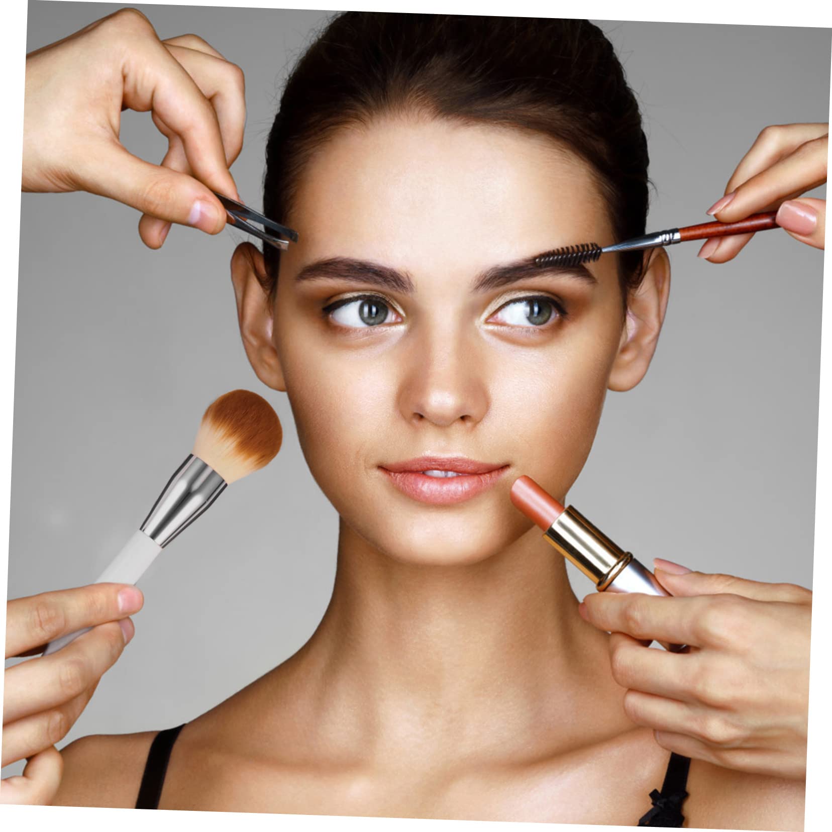 MAGICLULU Collezione Di 3 Pennelli Per Il Trucco Da Donna Set Di Pennelli Per Il Trucco Dettagliato Per Fondotinta Contouring E Illuminante