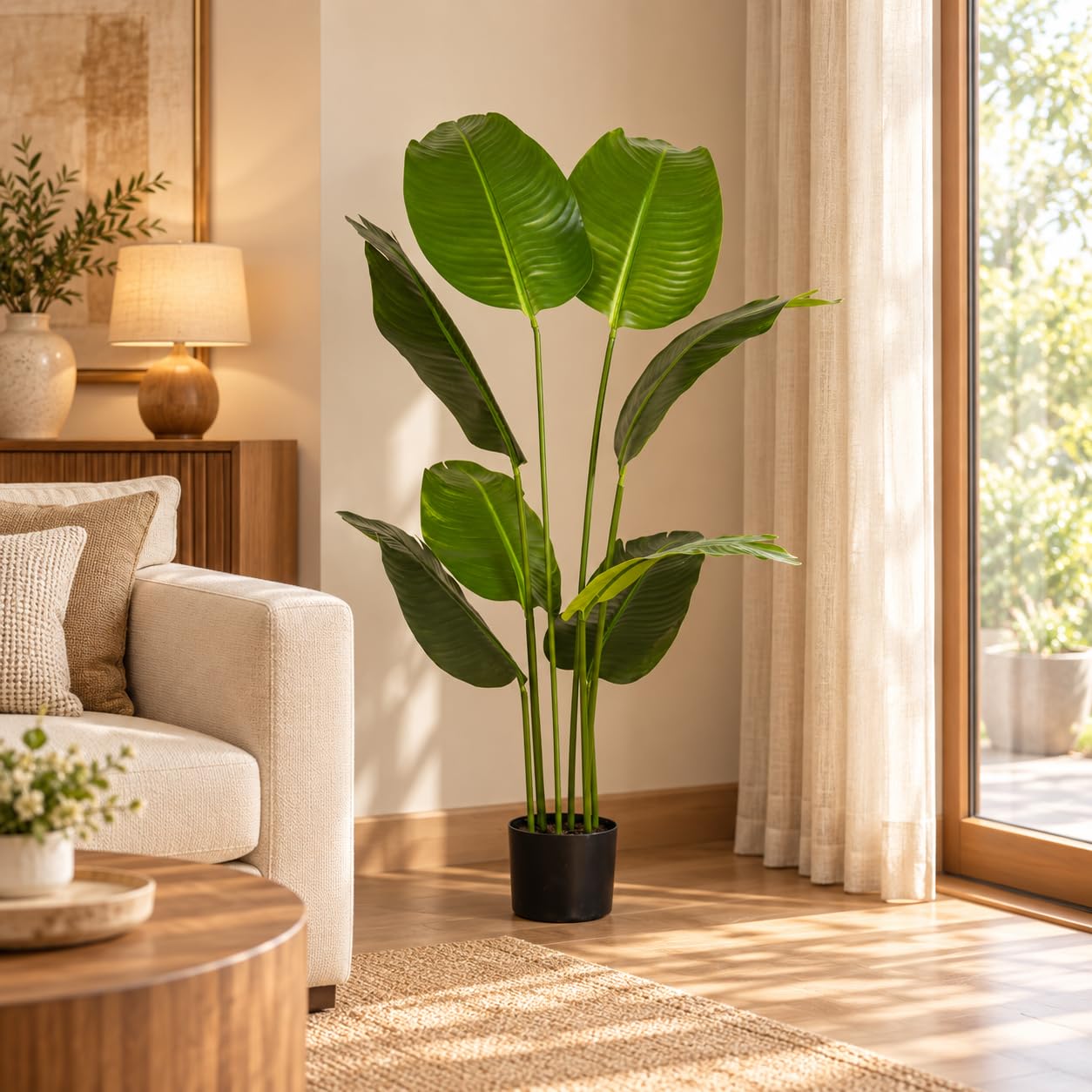 Arick Decor Bamboo Plant - 4ft Faux Tree with Pot -10