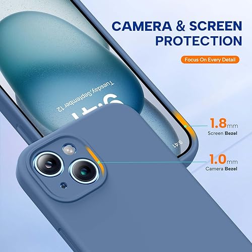 Miniatura 942 de Miracase - Funda diseñada para iPhone 11 con protector de pantalla, funda de goma de silicona líquida, protección total contra caídas y a prueba